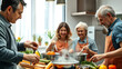 © 창준 오 - Multigenerational family cooking together, Professional Stock Photo, High Resolution Background
