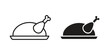 © Vince - Turkey icon simple black and white line and clip art illustrations