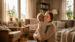 © Aromas - Madre e hijo compartiendo un momento de amor en casa con luz natural cálida y ambiente acogedor.