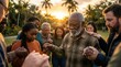 © Sukon - Diverse people praying in a circle outdoors to symbolize hope and community support.
