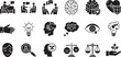 © Sharp Studio - Black and white icons of mental health concepts