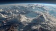 © R - A captivating perspective of earth's contours in 3d. Stylish concept. Intrigue and subtle changes in a 3d image of earthâ€™s strategic shifts. Elegant presentation. Majestic beauty.