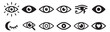 © Артур Дацко - eye icon set with vision symbols open closed and stylized variations vector illustration isolated on transparent background