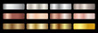 © Lukman - Collection of gold silver bronze and rose gold gradient texture background vector