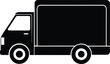 © Nitai Bhowmik - Box Truck silhouette vector art illustration and minimal black and white design