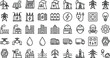 © tofajjol studio - Energy and Power Line Icon Set with Electricity, Renewable Sources, Industrial Plants, Transmission, Oil, Gas, and Utility Infrastructure Symbols for Web and App Design