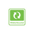 © MdRazaul - Green recycling symbol with arrows on a widely recycled logo