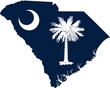© Griffin9678 - South Carolina State Flag Map United States State Outline Isolated