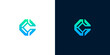 © anello - Modern abstract geometric 'C' logo design on white and dark backgrounds, featuring a gradient of blue and green hues