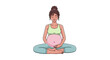 © Muttaqin - Serene pregnant woman in lotus pose, practicing mindful meditation for relaxation, prenatal wellness, and a healthy journey to motherhood