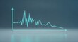 © Khanarhi - Line graph 3D render, floating data visualization, declining performance trend chart, cyan analytical system graph, minimal futuristic dashboard concept, abstract analytics model