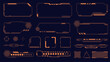 © YummyBuum - Interface futuristic frames. Sci fi game assets, hud elements, different geometric borders, dividers and indicators, hi tech text panels, UI navigation overlays header qualitative vector set
