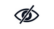 © Richard - Black Eye Icon with Diagonal Line.