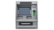 © Abdul - A modern automated teller machine with a gray and black design on a white background