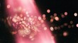 © Coosh448 - A pink blurred light leak with retro noisy lens flare on black, soft bokeh glow and dreamy analog burn mood, ultra-realistic, no logos.