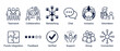 © Sophia - Business community people icons set illustrating concepts like teamwork, collaboration, networking, support, and inclusion for modern communication.