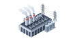 © Tumini - Industrial power plant with cooling towers and electrical transmission lines, symbolizing energy production and distribution for a modern economy