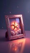 © Mujiyono - A picture frame with a star in the middle of it.