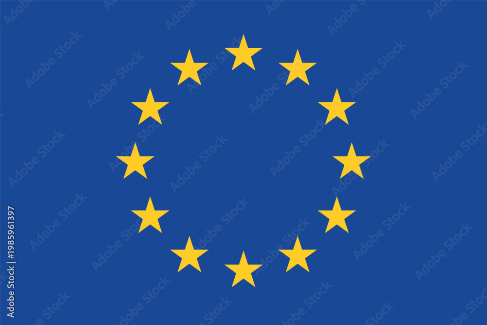 european union flag blue background circle stars eu symbol unity europe ...