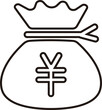 © mugichocolate - 円袋のシンプルなアイコン