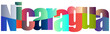 © Gullaa - Colorful Gradient Typography Text Design For Nicaragua Country Branding