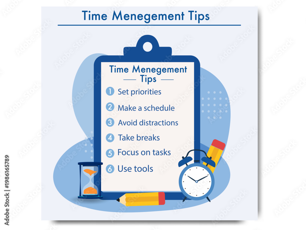 Time Management Poster Example.pdf Time management tips poster with checklist schedule focus tasks ...