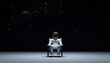 © Erni - Astronaut Sitting in Wheelchair Against Starry Night Sky.