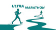 © Runi - Ultra Marathon: Running Towards Triumph Depicting Endurance And Athleticism In Minimalist Design