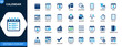 © JIm Studio - Calendar icon set, date schedule, planner, appointment, agenda, reminder, event management. Solid icons collection. Vector.