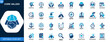 © JIm Studio - Core values icon set, innovation, integrity, responsibility, teamwork, quality, trust, inclusion, customer focus, business mission and goals. Solid icons collection. Vector.
