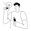 © creativestall - A flat style illustration depicting creative thinking
