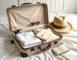 © 솔빈 이 - 미니멀 여행 준비를 보여주는 감성적인 캐리어 패킹 장면
