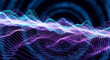 © infah - Abstract Digital Wave Background with Glowing Particles and Neon Light Lines