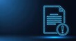 © Moon Guy - Glowing blue abstract digital document or certificate icon with subtle background texture, representing official records.