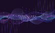© jadamprostore - Dots and lines penetrate upward through particle trajectory network technology and speed sense background