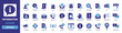 © Sultan - Information icon set with symbols for customer support, help button, manual instruction, website info sign, faq, message notification, guide book, and faq service desk.