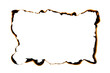 © natrot - Burnt paper frame with dark charred edges and irregular torn shape