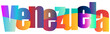 © Gullaa - Colorful Venezuela Text Logo Isolated With Gradient Lettering Design