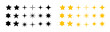 © afsana - Star icon set. Stars collection in flat style. Black set of Stars for apps and websites - Stock vector