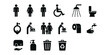© Spdesignstock - Public Facility and Accessibility Icons Set Vector