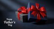 © MSTSARMIN - Happy father's day elegant gift box with red ribbon for dad's special day