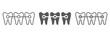 © amin268 - Braces line icon, dentist and dental, teeth sign, vector graphics, a linear pattern on a white background.