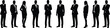 © Mossadessur Rahman - Vector illustration of businesspeople silhouettes in formal attire standing together in corporate design