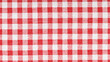 © Minakryn Ruslan  - Red and white checkered cotton fabric texture close up