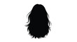 © Gahima - A stark silhouette of long flowing hair against a plain white background