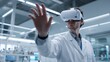 © Di Studio - Scientist using virtual reality headset in laboratory