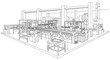© sai - Factory production line detailed illustration of workers and machines