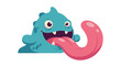 © alvin project - Cartoon monster with long tongue out.
