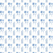 © sommaria - Pattern senza cucitura con fiori stilizzati in blu isolati