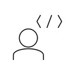 © nabe - 人とコードのマークを用いて、プログラミングを表現したアイコン
